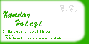 nandor holczl business card